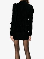 Thumbnail for your product : ATTICO Luna cotton-velvet mini-dress