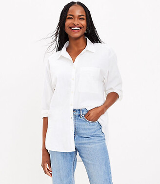 LOFT Oversized Everyday Shirt - ShopStyle Tops