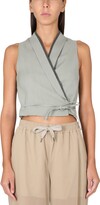 Thumbnail for your product : Brunello Cucinelli Viscose And Linen Wrap Vest