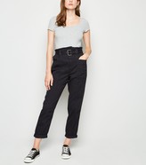 Thumbnail for your product : New Look Denim High Waist Belted Utility Trousers