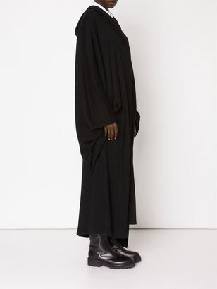 Yohji Yamamoto hooded long cape - women - Wool - 1