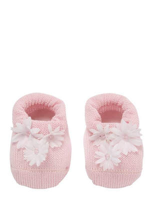 La Perla Daisy Cotton Knit Socks & Hat Set