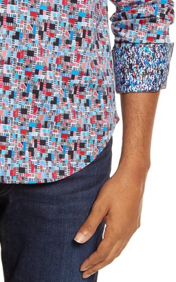 Robert Graham Francesco Classic Fit Geo Print Button-Up Shirt