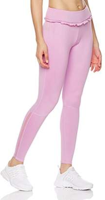 Mint Lilac Women's Training Pants with Lace Trim