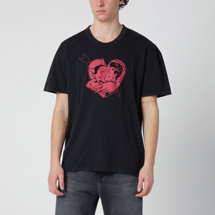 Our Legacy Black T-shirt with Love Story print