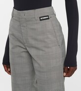 Thumbnail for your product : Vetements Checked high-rise stretch-wool pants