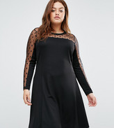 Thumbnail for your product : Junarose Swing Dress With Spot Mesh Insert