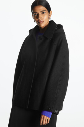 COS Hooded Boiled-Wool Coat