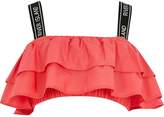 Thumbnail for your product : River Island Girls pink frill RI cropped top