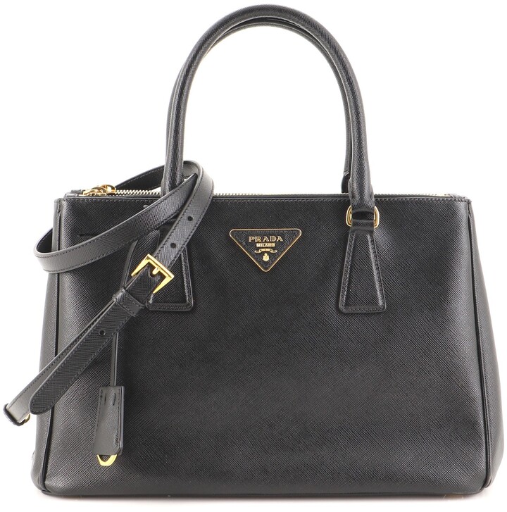 prada saffiano double zip