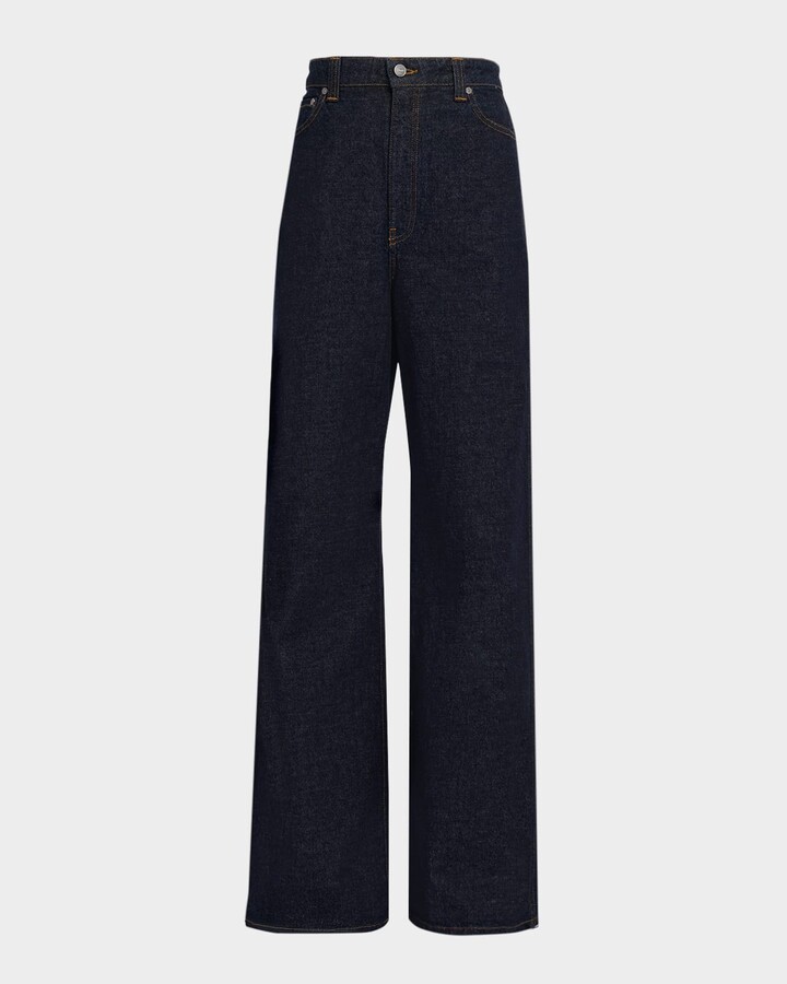 KHAITE Dane High-Rise Wide-Leg Jeans