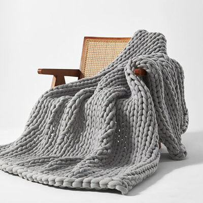 Sleep Zone Weighted Blankets for Adults - Chunky Knit Blanket, Cotton Hand Made Heavy Blankets, Cooling Weighted Blanket - Breathable, Machine Washabl