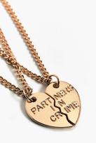 Thumbnail for your product : boohoo Anna Besties 2 Piece Friendship Necklace
