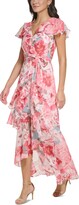Thumbnail for your product : Eliza J Women's Floral-Print Chiffon Asymmetrical-Ruffled Faux-Wrap Maxi Dress