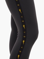 Thumbnail for your product : Reebok x Victoria Beckham Logo-stripe Jersey Leggings - Black