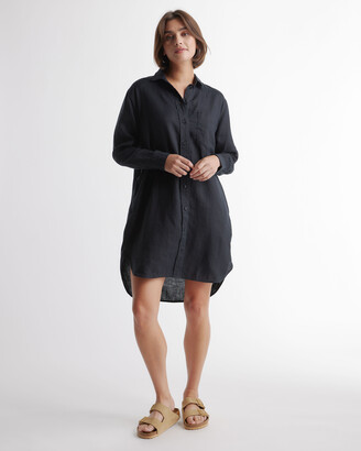 Quince 100% European Linen Shirt Dress - ShopStyle
