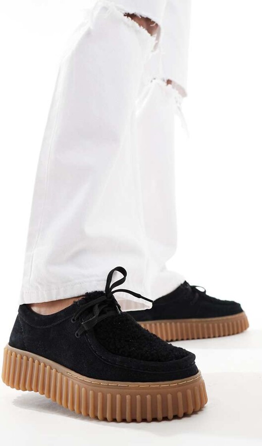 Clarks Torhill Bee in black with brown sole ShopStyle Flats