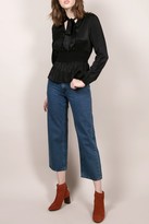 Thumbnail for your product : FRNCH Satin Woven Tie Neck Blouse