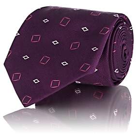 Fairfax Men's Geometric-Pattern Silk Necktie-Purple