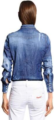 DSQUARED2 SCOUT PATCHES WASHED DENIM SHIRT