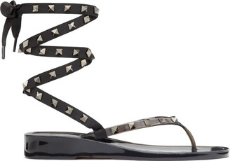 Valentino Garavani Rockstud AnkleWrap Gladiator Sandals  Neiman Marcus