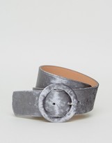 Thumbnail for your product : ASOS Velvet Covered Buckle Waist Belt