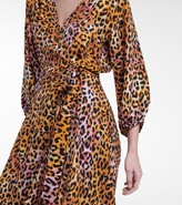 Thumbnail for your product : Anna Kosturova Exclusive to Mytheresa – Leopard-print silk midi dress