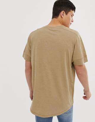 Jack and Jones Originals longline oversized t-shirt in beige