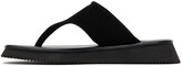 Thumbnail for your product : LE 17 SEPTEMBRE LE17SEPTEMBRE Black Wide Strap Flat Sandals