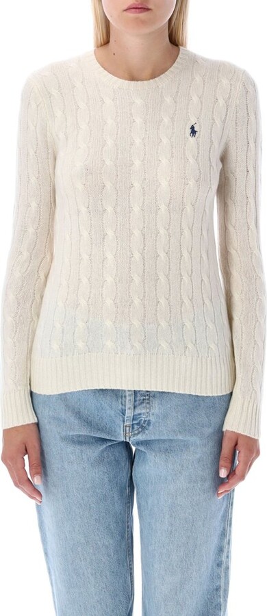 Polo Ralph Lauren Women's White Sweaters | ShopStyle