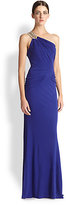 Thumbnail for your product : Badgley Mischka One-Shoulder Drape Gown