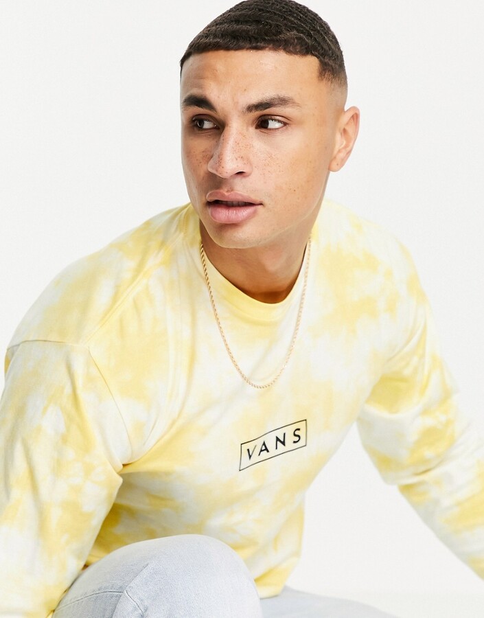 Vans Easy Box tie dye long sleeve t-shirt in yellow - ShopStyle