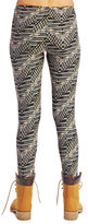 Thumbnail for your product : Wet Seal Geometric Print Brushed Leggings