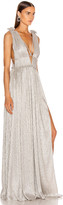 Thumbnail for your product : Jonathan Simkhai Plisse Lame Maxi Dress in Cool Silver | FWRD