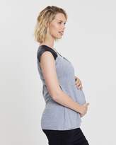 Thumbnail for your product : Angel Maternity Maternity Petal Front Cap Sleeve Nursing Top
