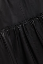 Thumbnail for your product : Stand Studio Tiered Gathered Leather Midi Skirt