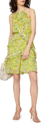 Marissa Webb Floral Halter Mini Fit and Flare Dress