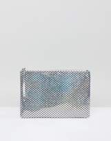 Thumbnail for your product : South Beach Silver Holographic Mermaid Zip Top Pouch