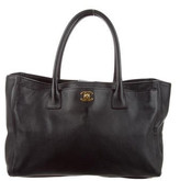 Thumbnail for your product : Chanel Leather Cerf Tote Black