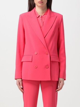 FITTED BLAZER WITH TOPSTITCHING - Fuchsia