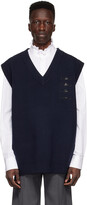 Thumbnail for your product : we11done Navy Wool Vest