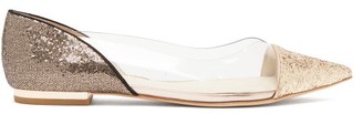 Sophia Webster Daria Glittered Vinyl Flats - Womens - Gold Multi Sophia Webster Daria Glittered Vinyl Flats - Womens - Gold Multi