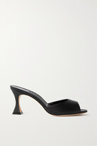 Thumbnail for your product : Manolo Blahnik Jadarona 70 Leather Mules - Black