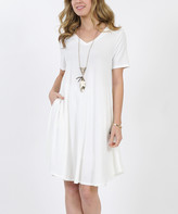 casual ivory dress