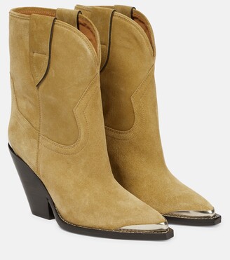 Damen Stiefeletten Cowboy Boots Holz-Optik Chunky Heels 832934 Schuhe