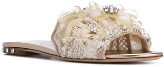 Ermanno Scervino embellished slip-on sandals