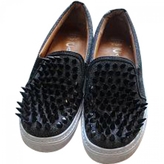 Thumbnail for your product : Jeffrey Campbell Black Leather Trainers