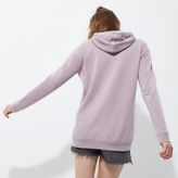 Thumbnail for your product : River Island Womens Light purple longline hoodie