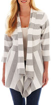 Thumbnail for your product : JCPenney St. John's Bay St. Johns Bay Open-Front Flyaway Cardigan - Plus