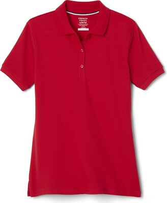 French Toast Girls' Teens and Juniors' Short Sleeve Stretch Pique Polo Shirt